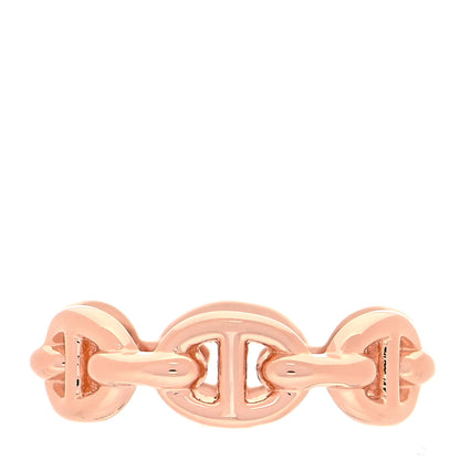 Hermes 18K Rose Gold PM Chaine D'Ancre Enchainee Ring 49 4.75 3 of 5