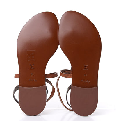 Louis Vuitton Monogram Wayside Flat Sandals 39 Gold 5 of 7