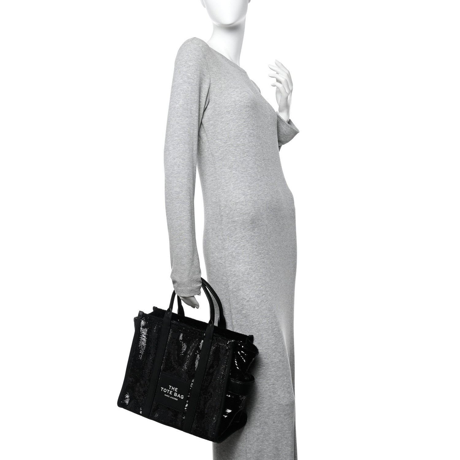 Marc Jacobs Sequin Medium The Tote Bag Black 2 of 11