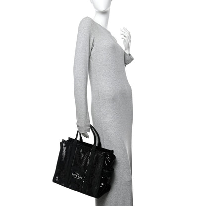 Marc Jacobs Sequin Medium The Tote Bag Black 2 of 11