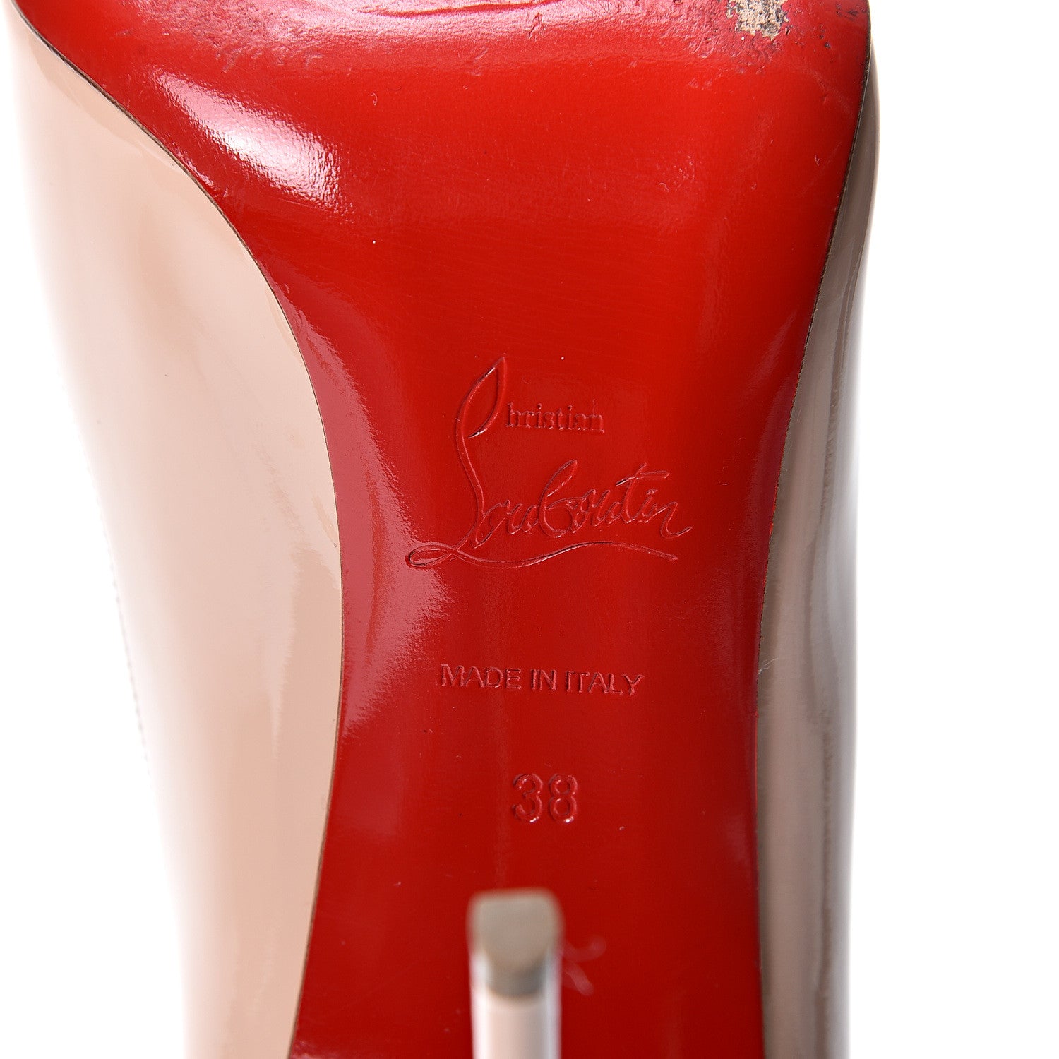 Christian Louboutin Patent Pigalle Follies 100 Pumps 38 Ballerina 7 of 9