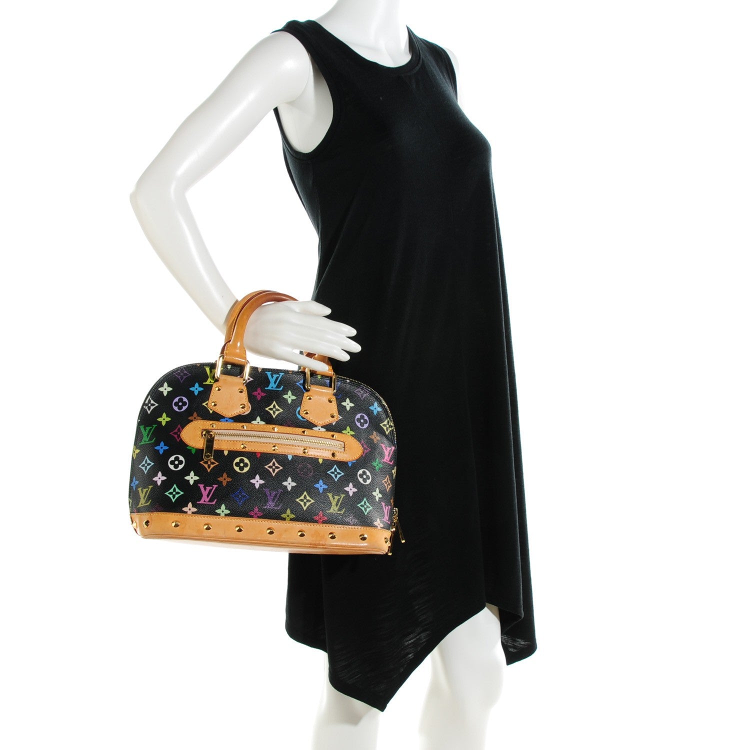 Louis Vuitton Monogram Multicolor Alma Black 2 of 9