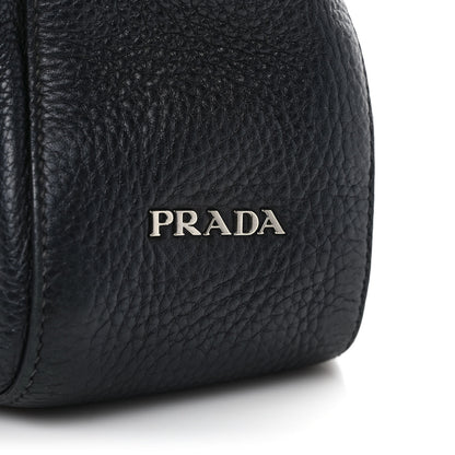 Prada Vitello Daino Medium Pocket Hobo Bag Black 11 of 12