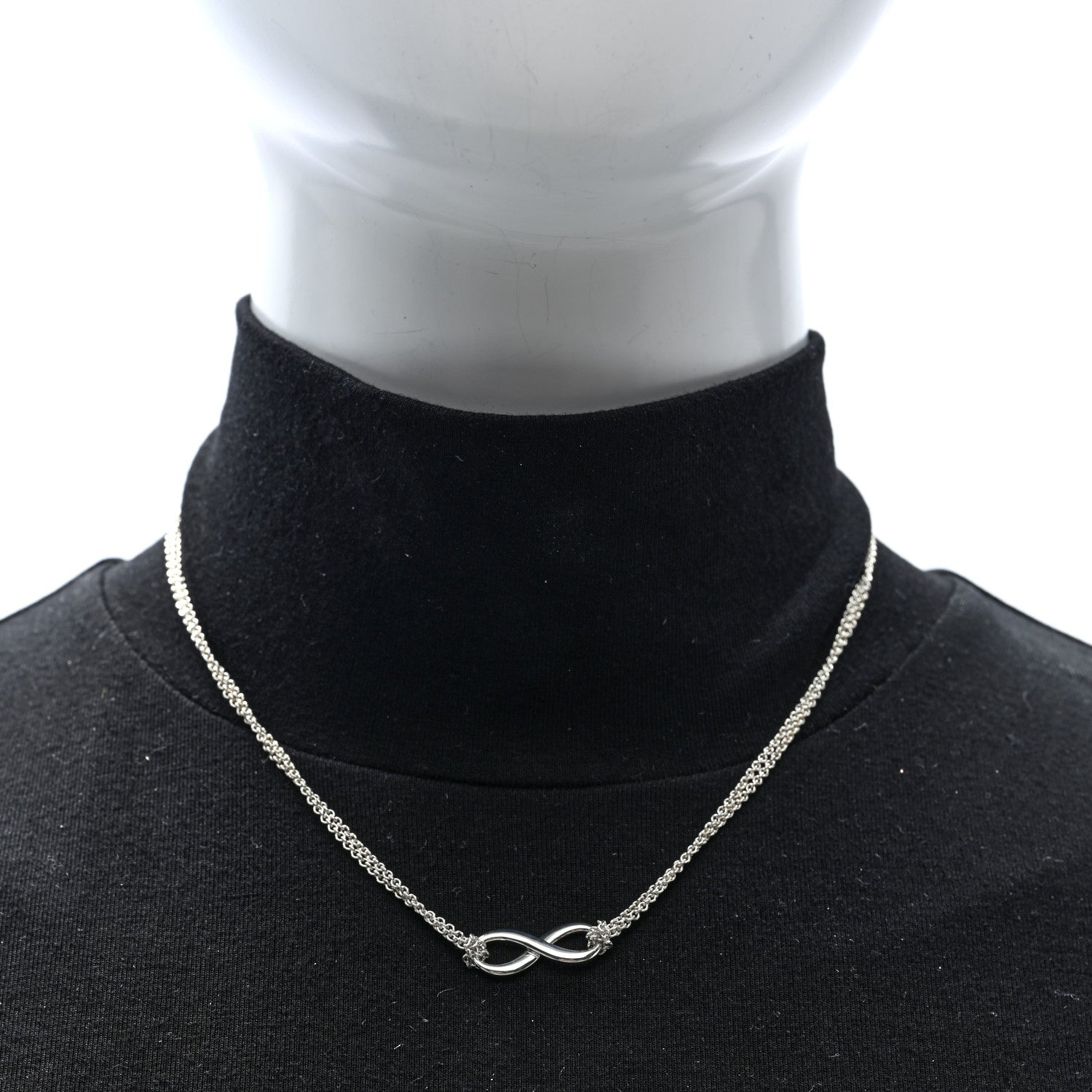 Tiffany Sterling Silver Infinity Pendant Necklace 2 of 5
