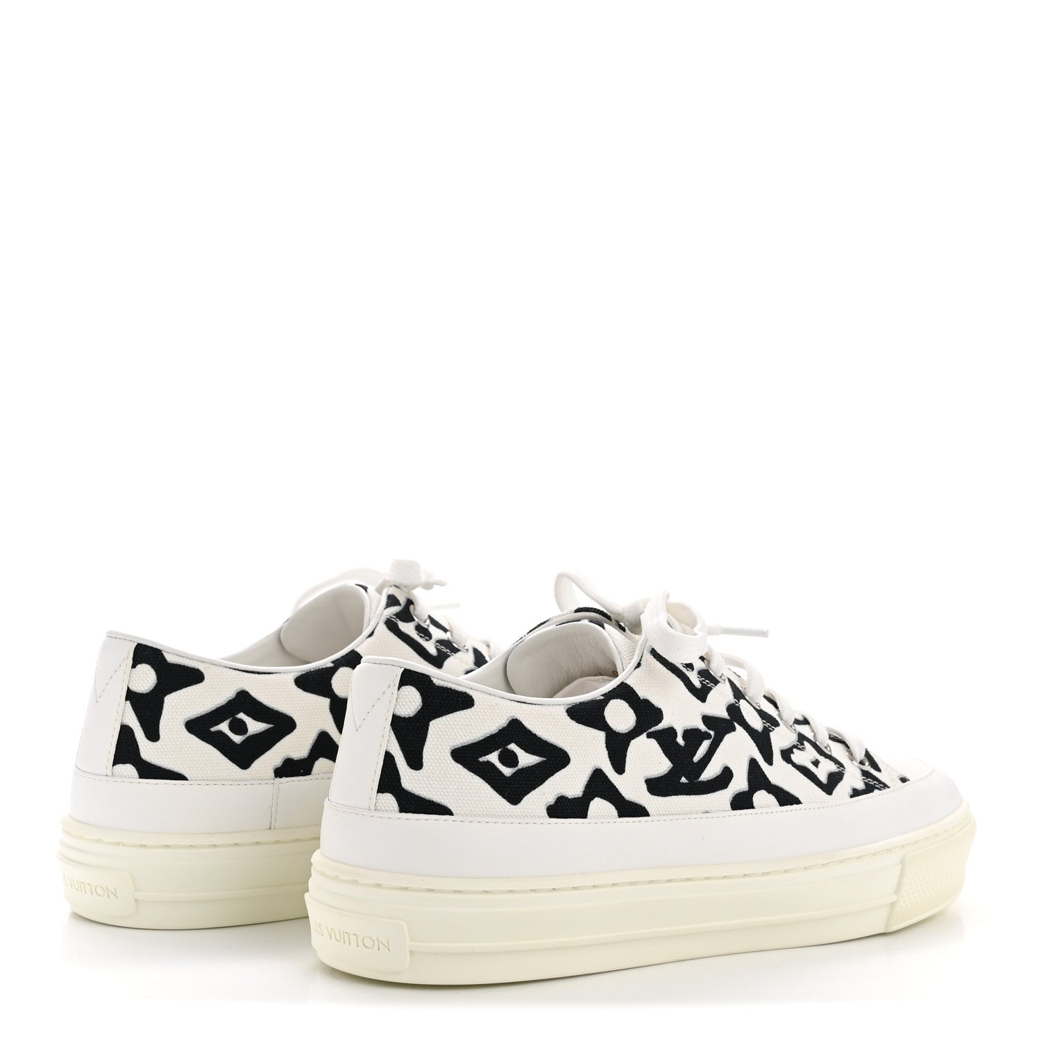 Louis Vuitton X UF Calfskin Tufted Monogram Stellar Sneakers 38 White Black 5 of 9