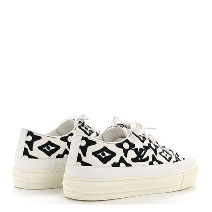 Louis Vuitton X UF Calfskin Tufted Monogram Stellar Sneakers 38 White Black 5 of 9