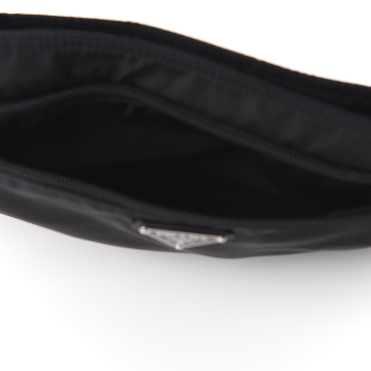 Prada Nylon Flat Messenger Bag Black 5 of 10