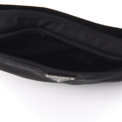 Prada Nylon Flat Messenger Bag Black 5 of 10