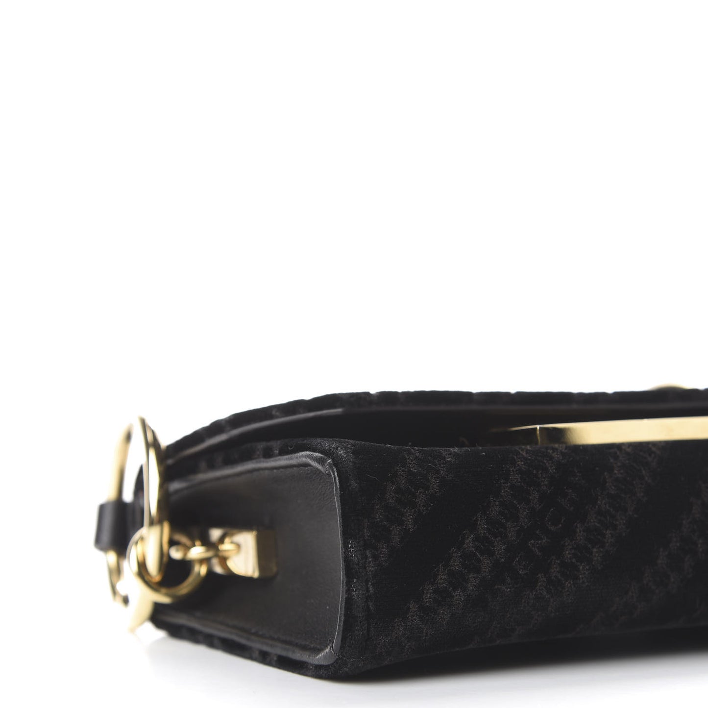 Velvet Logo Nano Eden Shoulder Bag Black