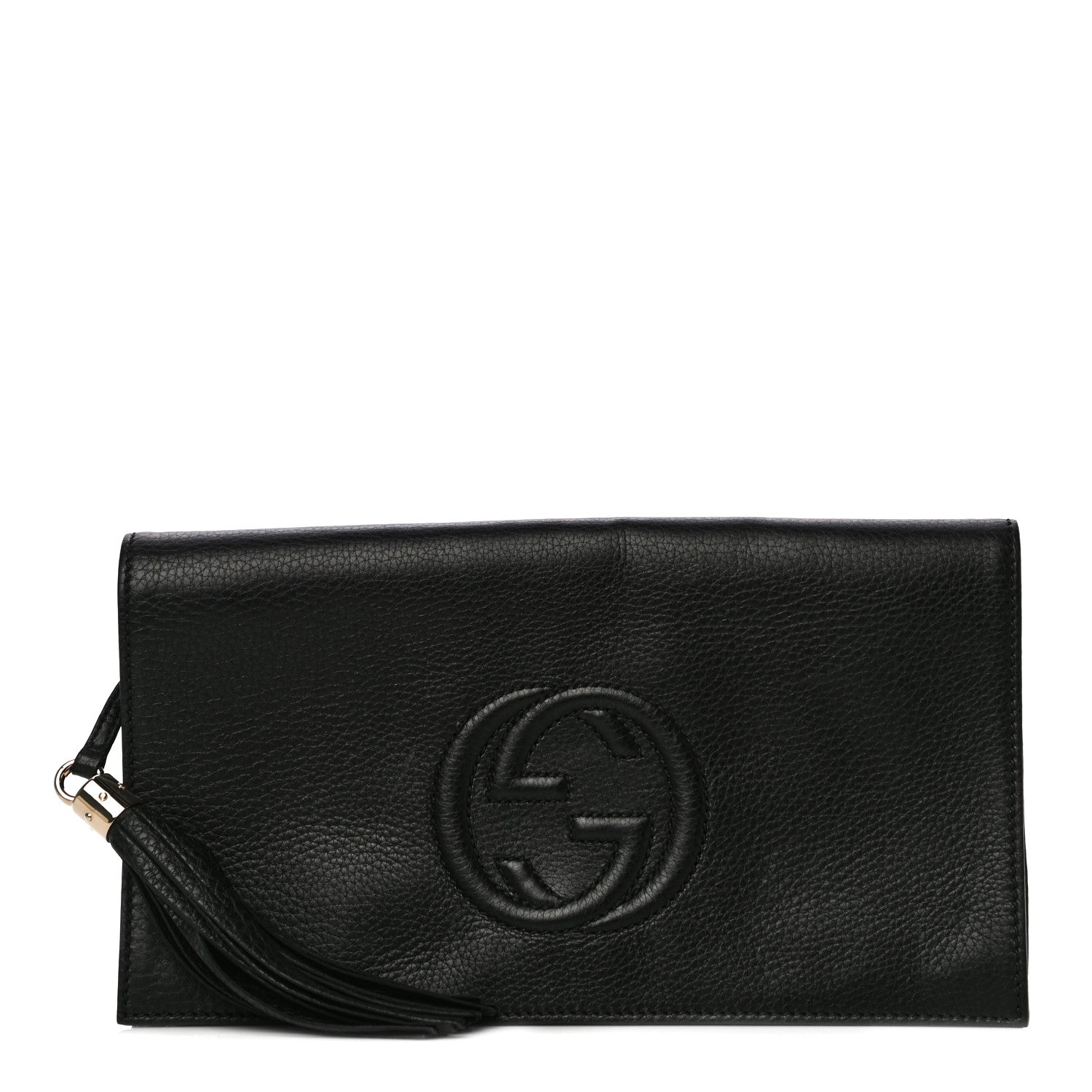 Gucci Pebbled Calfskin Medium Soho Clutch Black 1 of 19