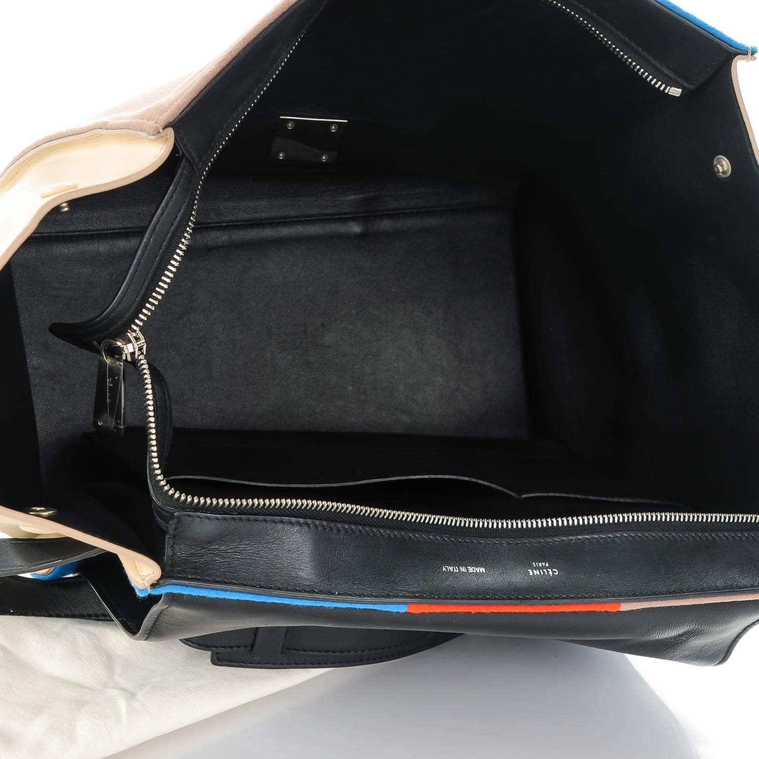 Celine Calfskin Wool Medium Trapeze Multicolor 6 of 7