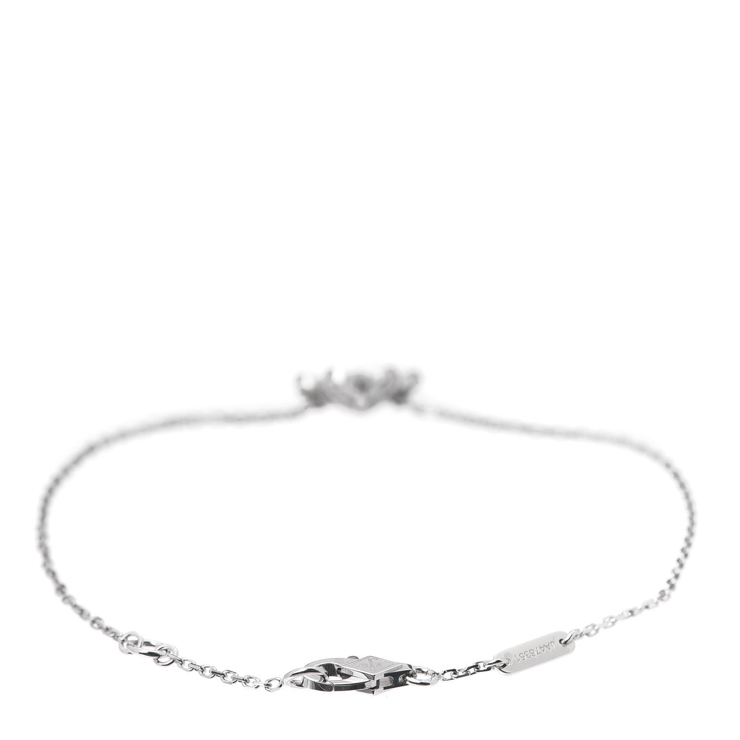 Van Cleef & Arpels 18K White Gold Diamond Mini Frivole Pave Bracelet 3 of 8