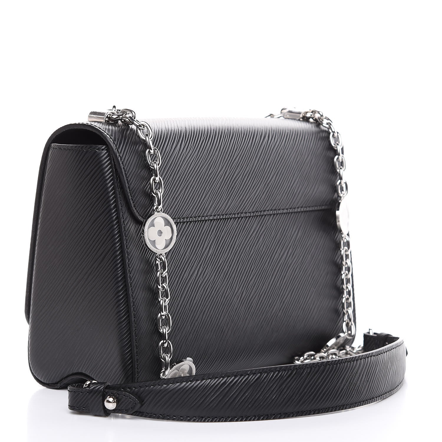 Louis Vuitton Epi Crystal Embellished Twist Shoulder Bag MM Black 3 of 9