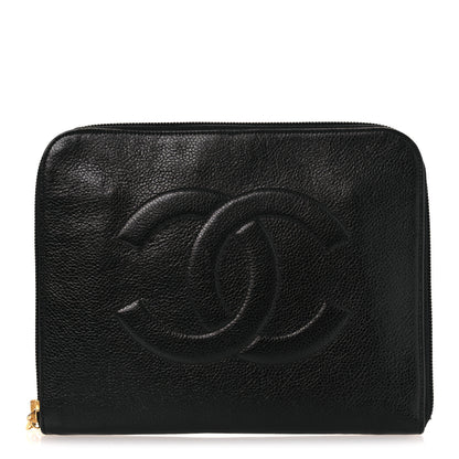 Chanel Caviar Timeless CC Cosmetic Pouch Black 1 of 11