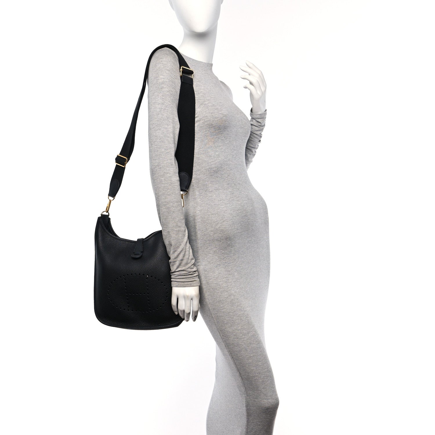Hermes Taurillon Clemence EVELYNE III PM Black 3 of 11