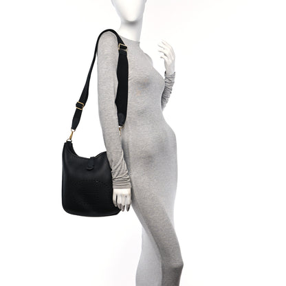 Hermes Taurillon Clemence EVELYNE III PM Black 3 of 11