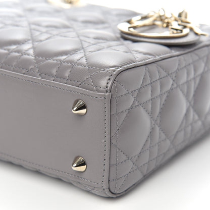 Christian Dior Lambskin Cannage Small My ABCDior Lady Dior Grey 8 of 9