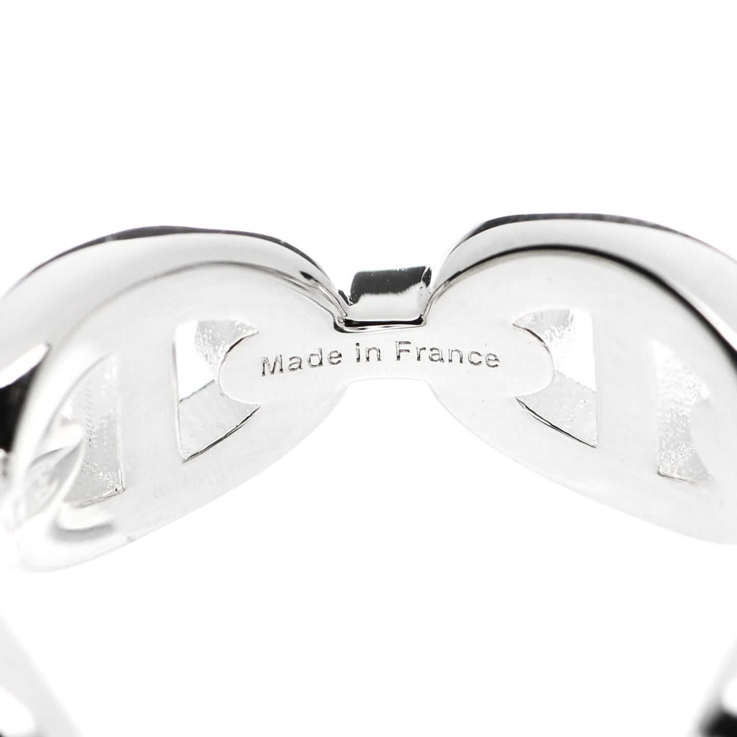 Sterling Silver PM Chaine d'Ancre Enchainee Band Ring 51 5.75