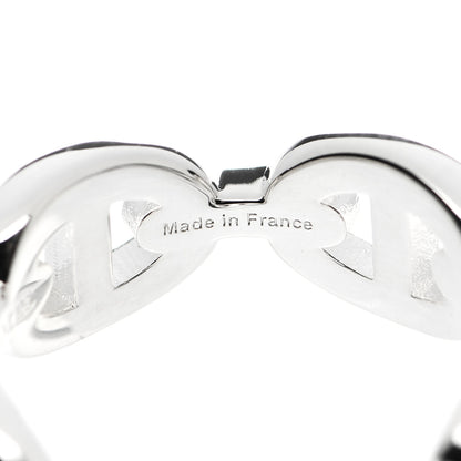 Hermes Sterling Silver PM Chaine d'Ancre Enchainee Band Ring 51 5.75 5 of 9