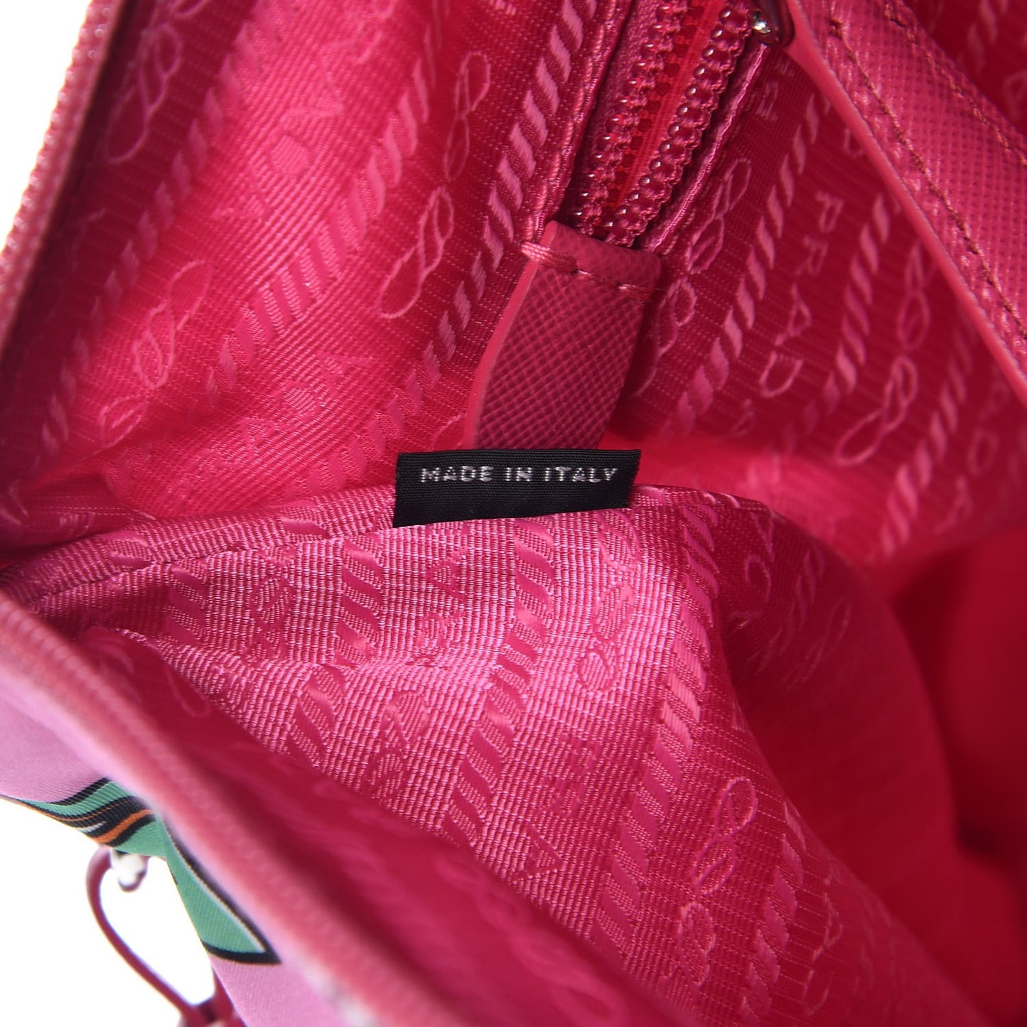 Tessuto Stampato Nylon Saffiano Surf Print Tote Rosa