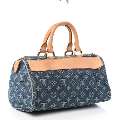 Louis Vuitton Monogram Denim Neo Speedy Blue 3 of 9