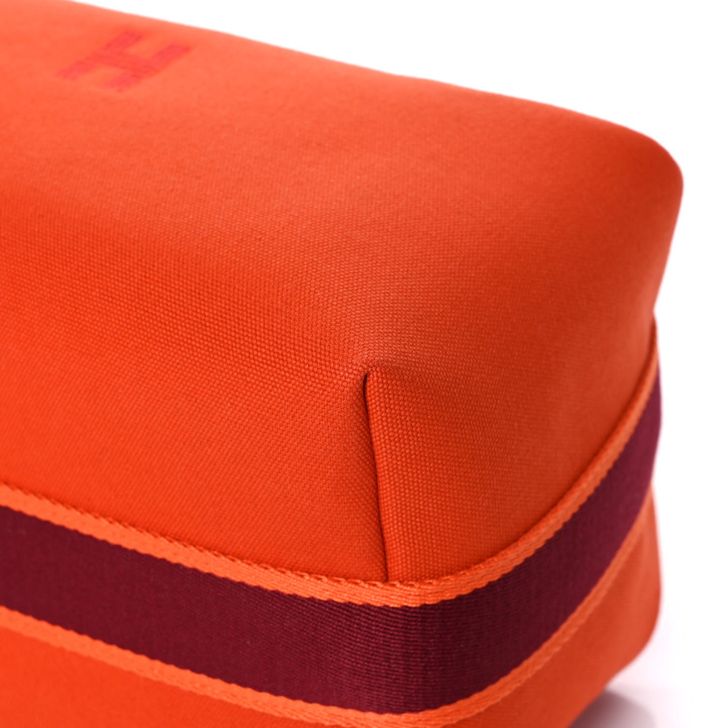 Canvas Large Bride-A-Brac Pouch Orange Feu Burgundy