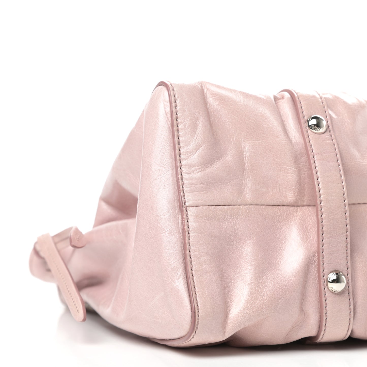 Vitello Lux Gathered Tote Mughetto