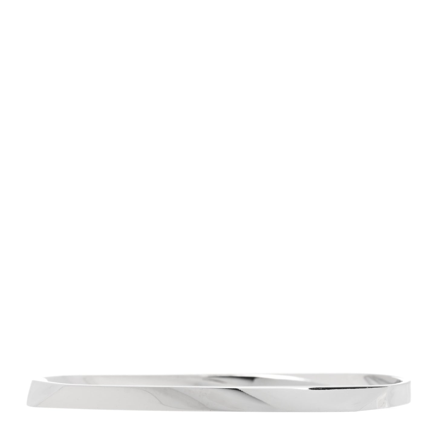 18K White Gold Diamond Frank Gehry Torque Bangle Bracelet
