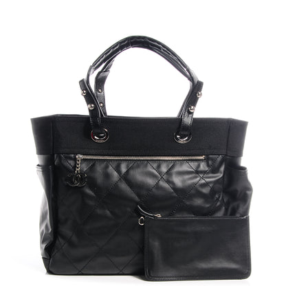Chanel Coated Canvas Large Paris Biarritz Tote Black 7 of 7