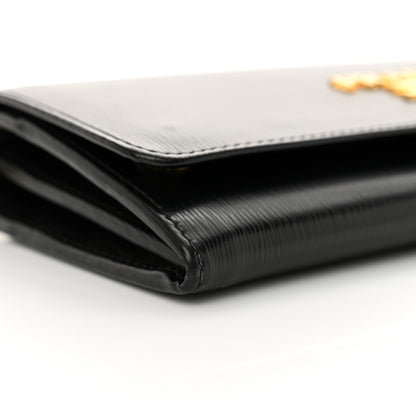 Prada Vitello Move Metal Oro Chain Wallet Black 8 of 10
