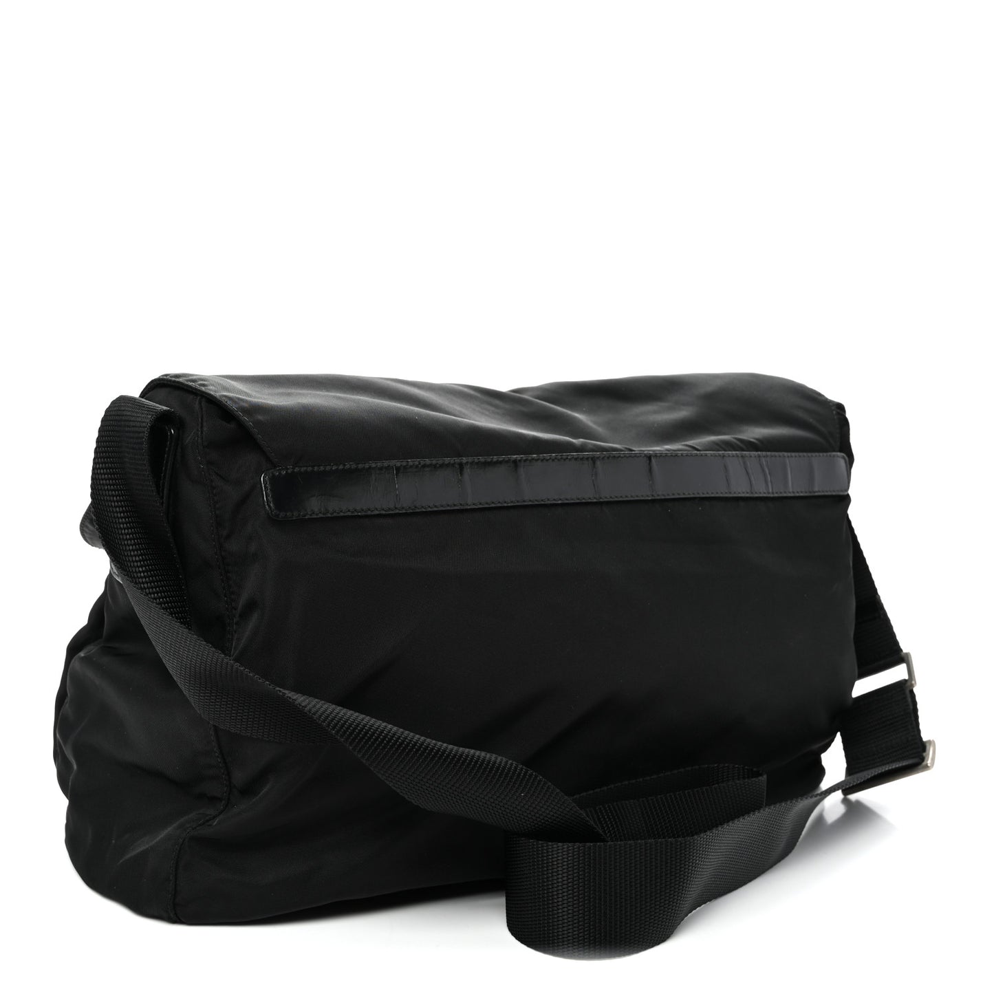 Nylon Vela Sport Messenger Bag Black