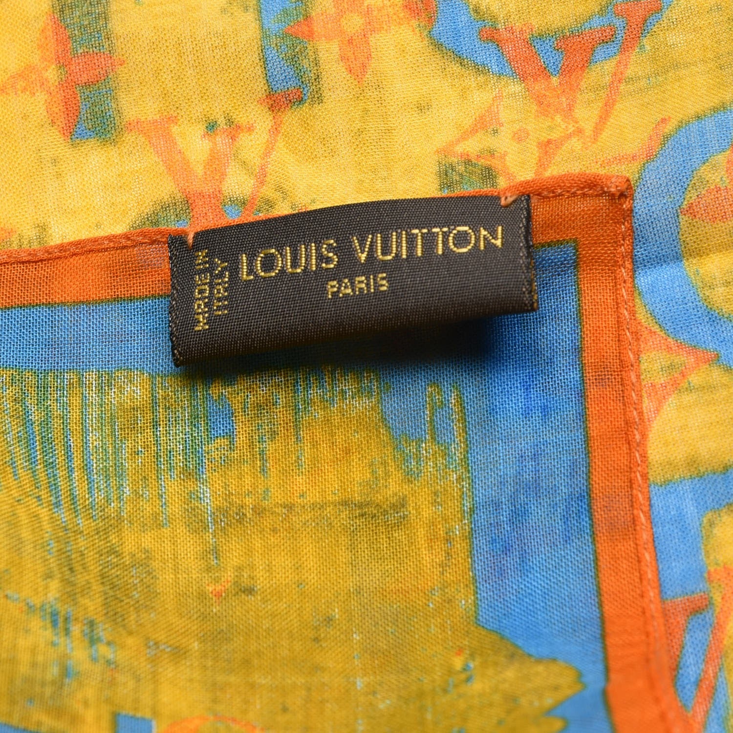 Louis Vuitton Cotton Monogram Pulp Scarf 4 of 4
