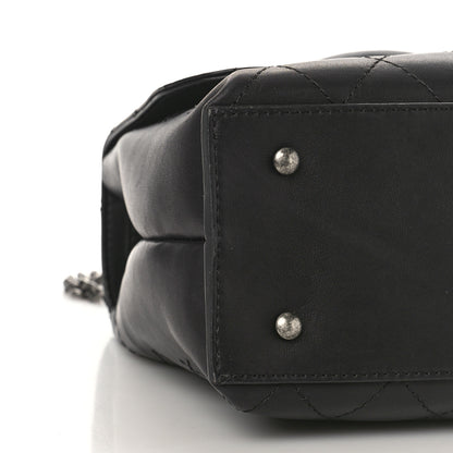 Chanel Calfskin Stitched Large Urban Luxury Top Handle Bag Black 9 of 12