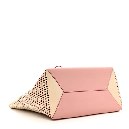 Louis Vuitton Calfskin Perforated Lockme Cabas Rose Poudre Creme 4 of 10