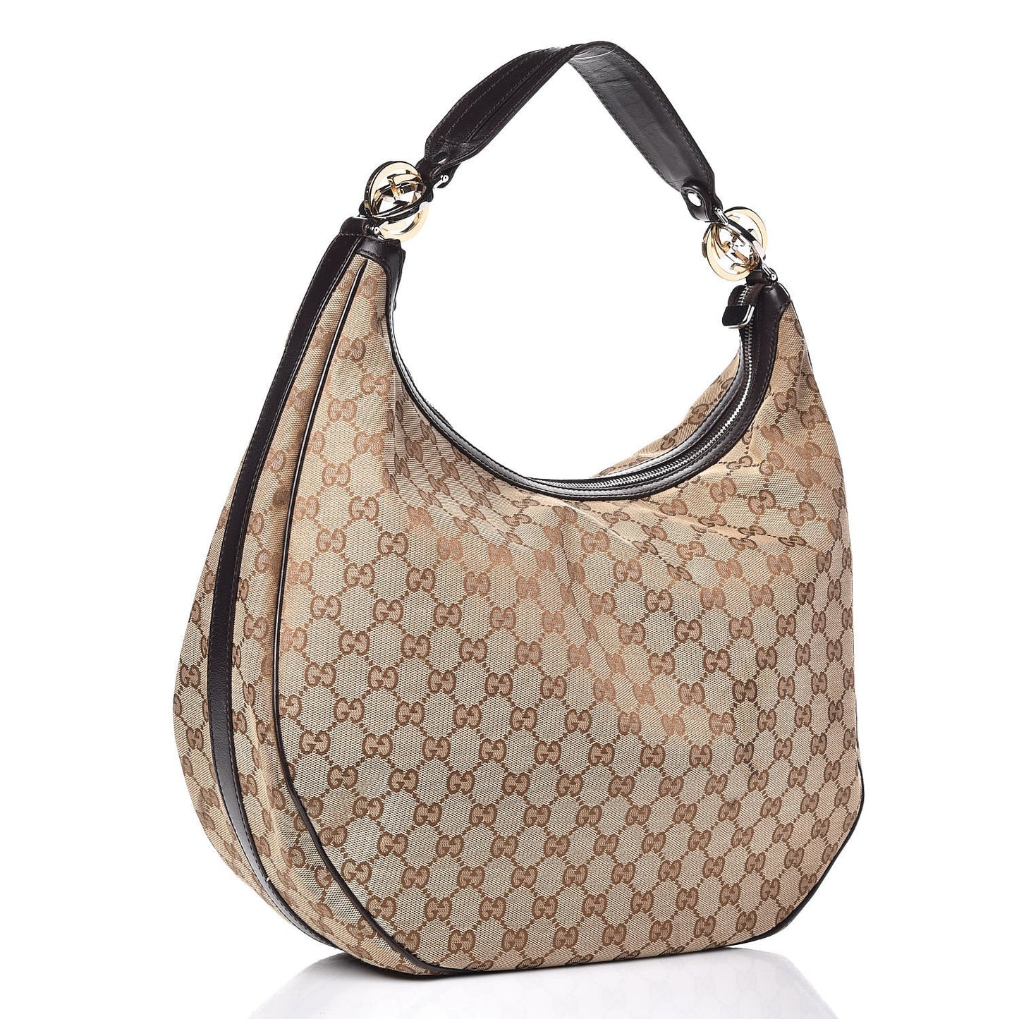 Monogram Large GG Twins Hobo Dark Brown