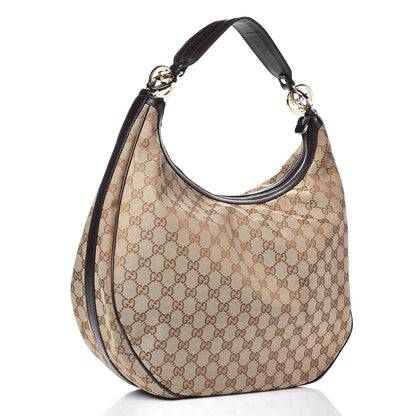 Gucci Monogram Large GG Twins Hobo Dark Brown 3 of 9