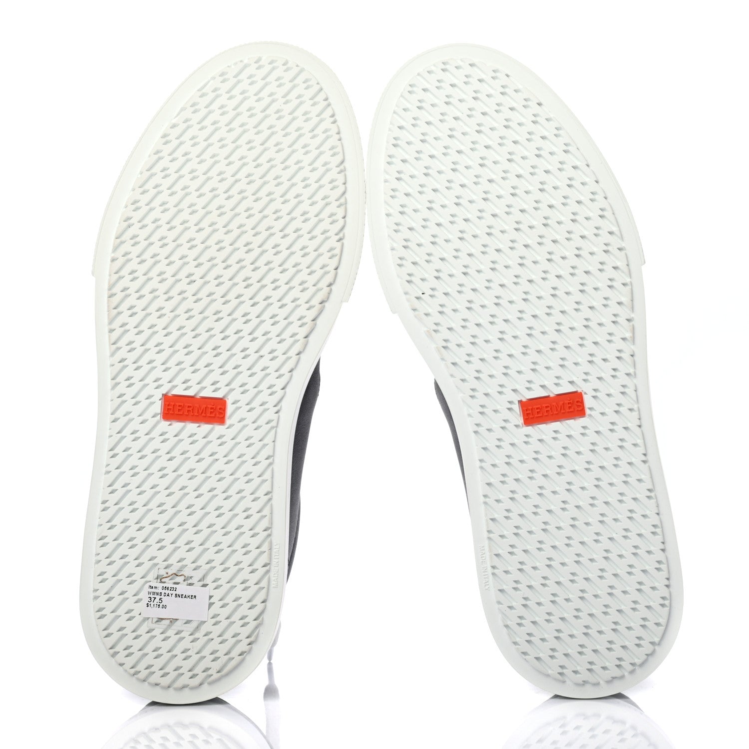 Hermes Calfskin Day Sneakers 37.5 Black 5 of 9