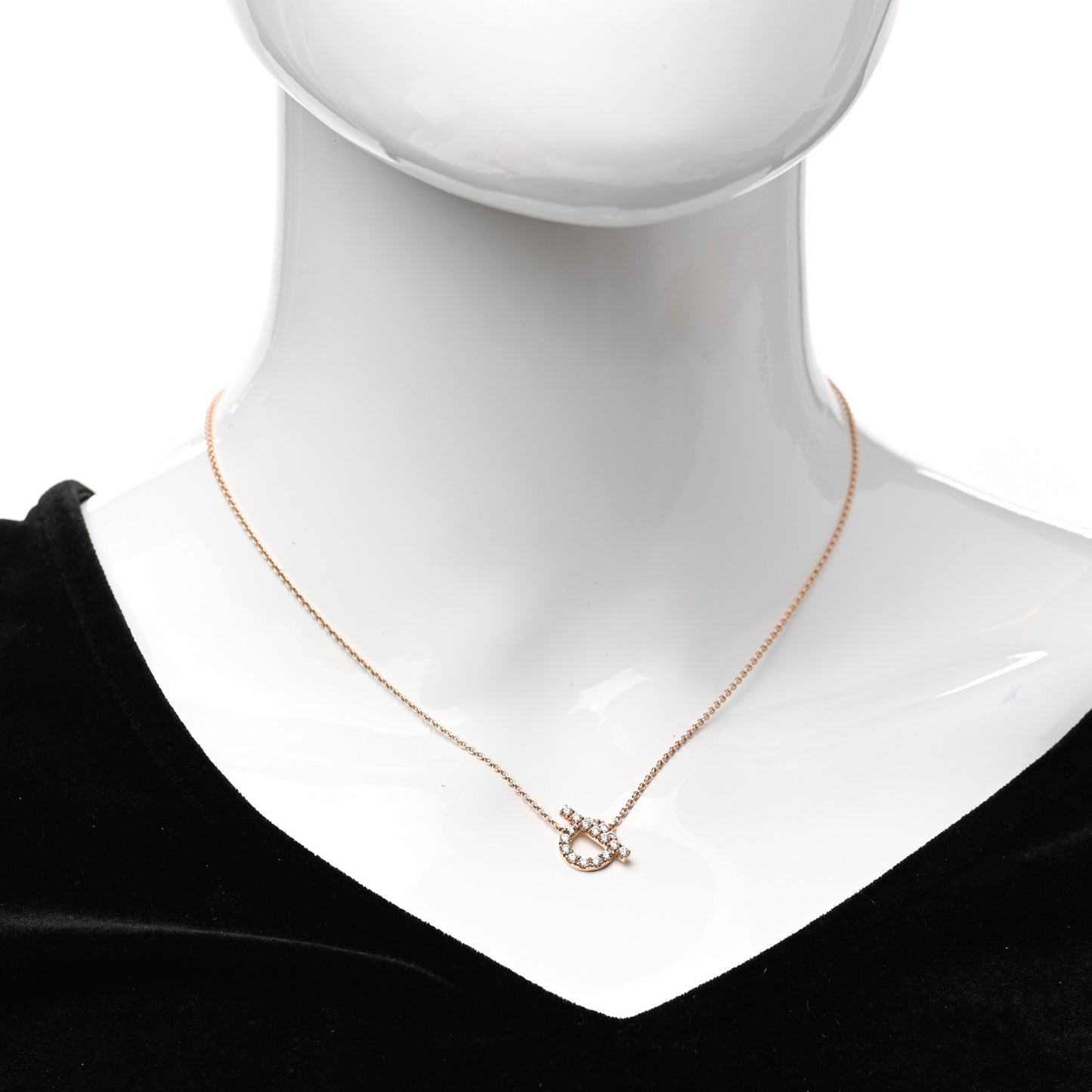 18K Rose Gold Diamond Finesse Pendant Necklace