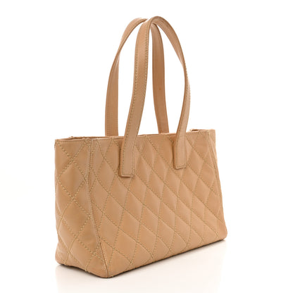 Chanel Calfskin Wild Stitch Medium Tote Beige 2 of 15