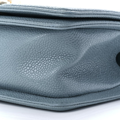Chanel Caviar Quilted Small Boy Flap Light Blue 8 of 8