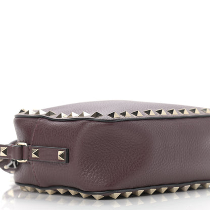 Valentino Garavani Pebbled Calfskin Rockstud Camera Crossbody Bag Rubin 7 of 8