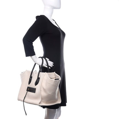 Celine Washed Canvas Medium Phantom Luggage White 2 of 9