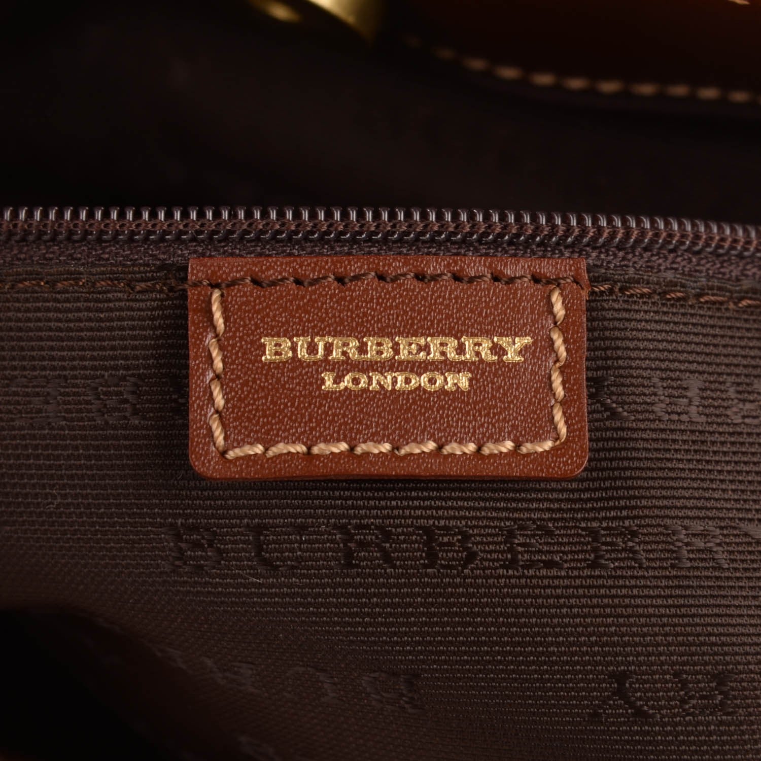 Burberry Haymarket Check Small Tote Brown 6 of 7