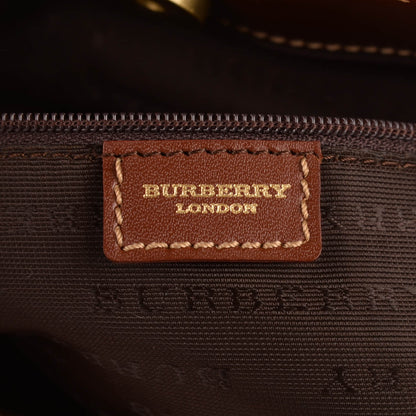 Burberry Haymarket Check Small Tote Brown 6 of 7