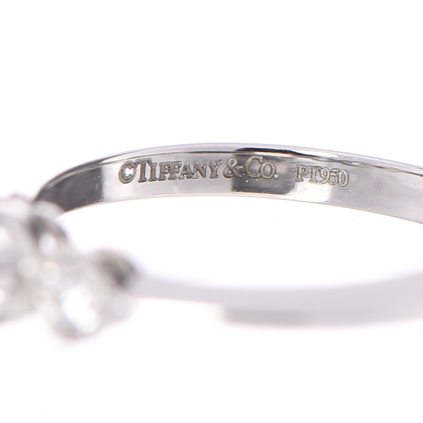 Platinum Diamond Three Stone Milgrain Ring 49 4.75