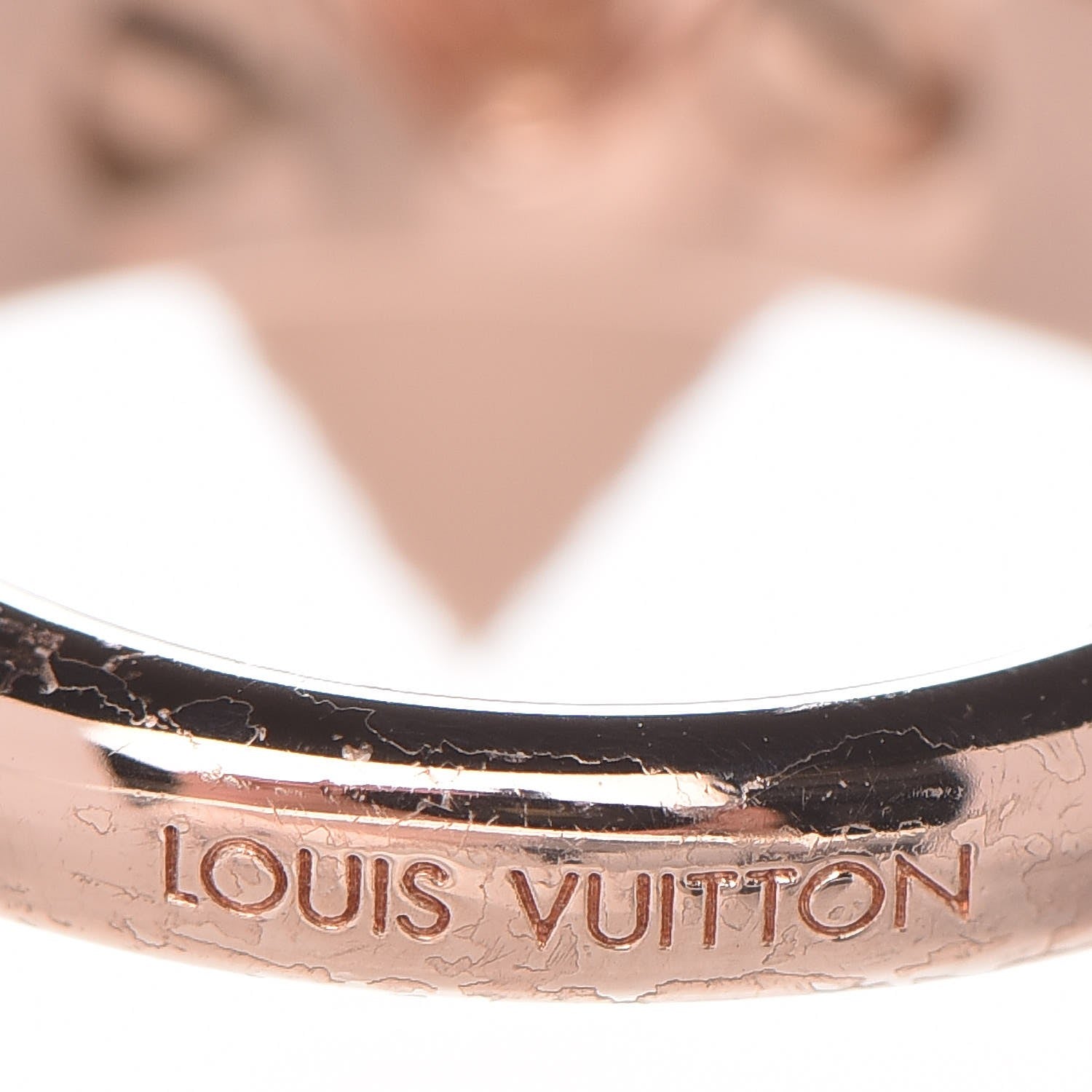Louis Vuitton Crystal Essential V Strass Ring S 6.5 Pink Gold 5 of 7