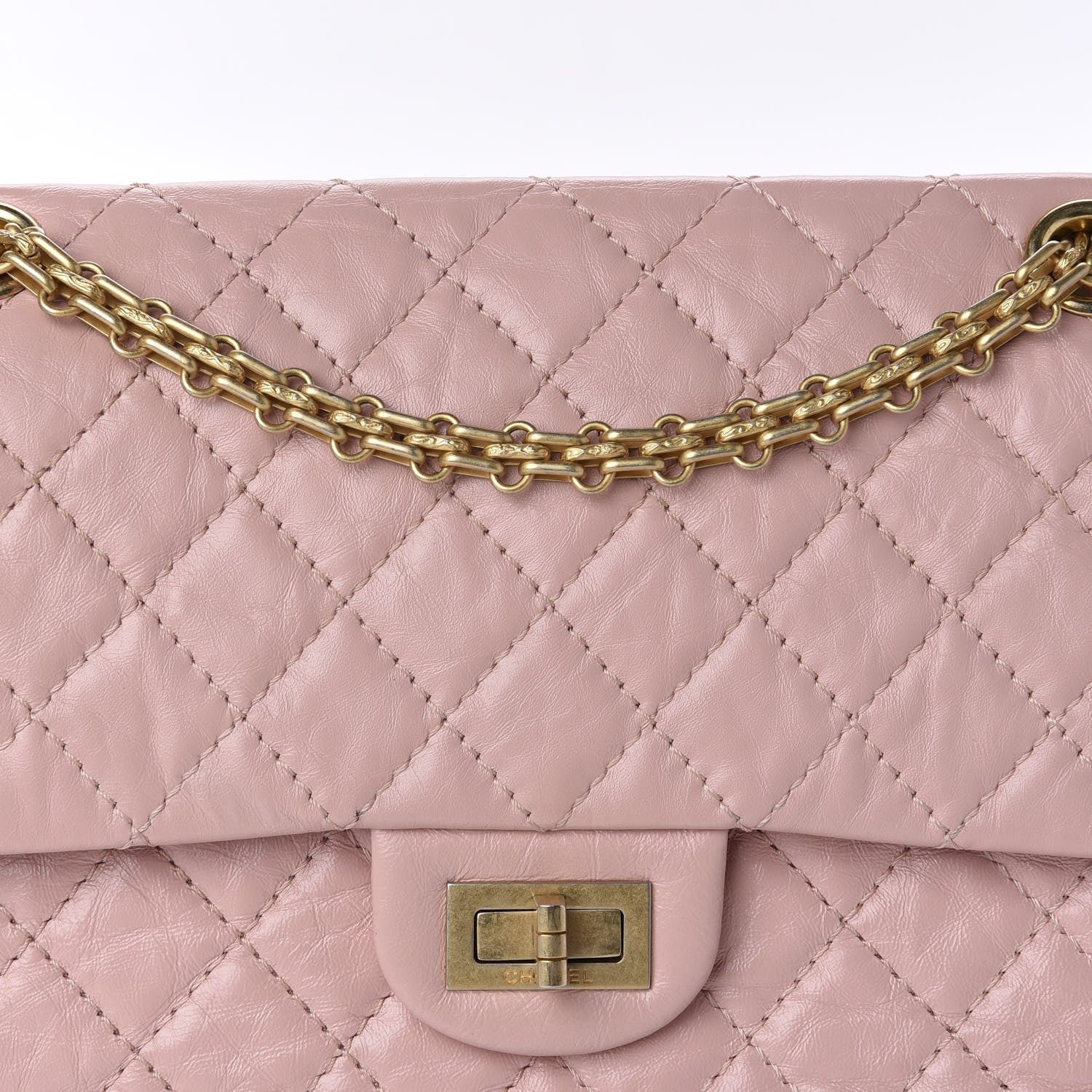 Chanel Aged Calfskin Quilted 2.55 Reissue 225 Flap Pink 11 of 11
