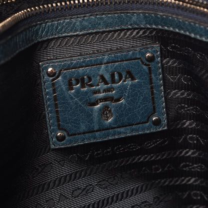 Prada Vitello Shine Tote Denim 6 of 11