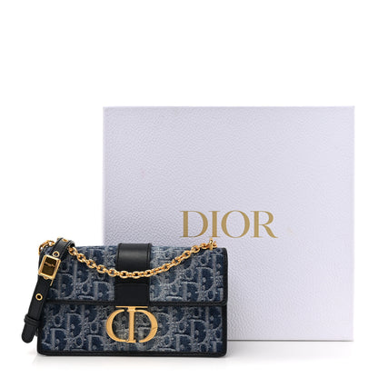 Christian Dior Denim Oblique 30 Montaigne East West Chain Flap Bag 10 of 10