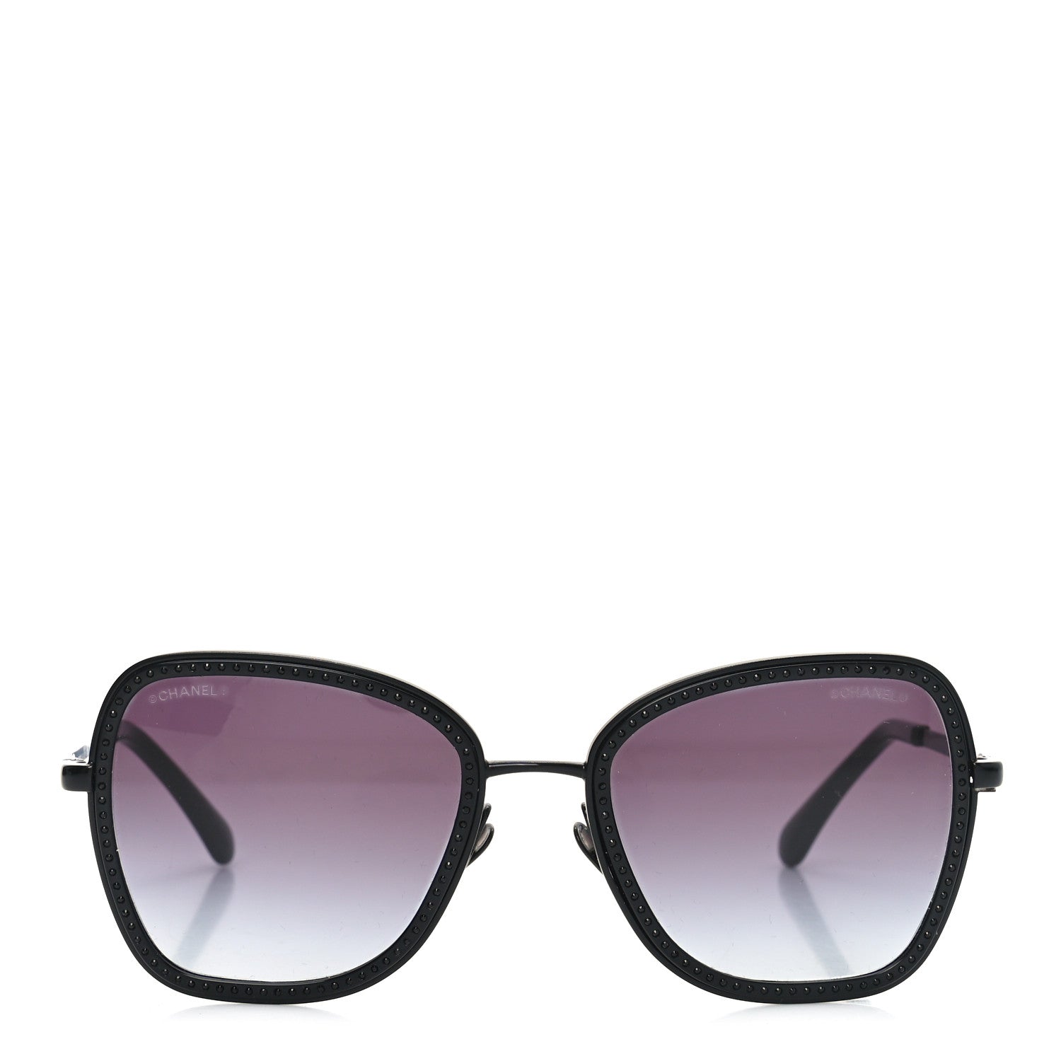 Chanel Square Frame Sequin Sunglasses 4277-B Black 2 of 7